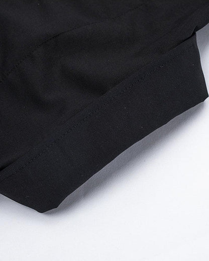 Chemise Chic avec Accent Chaîne - chemise chic - Chemise Chic Techwear à Manches Courtes avec Chaîne