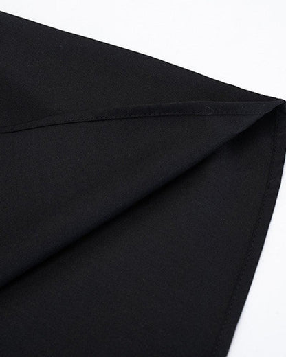 Chemise Chic avec Accent Chaîne -  mode moderne - Chemise Chic Techwear à Manches Courtes avec Chaîne