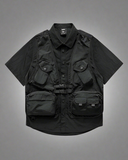 Chemise Chic à Couches - vetement techwear - Chemise Chic à Couches : Élégance et Modernité