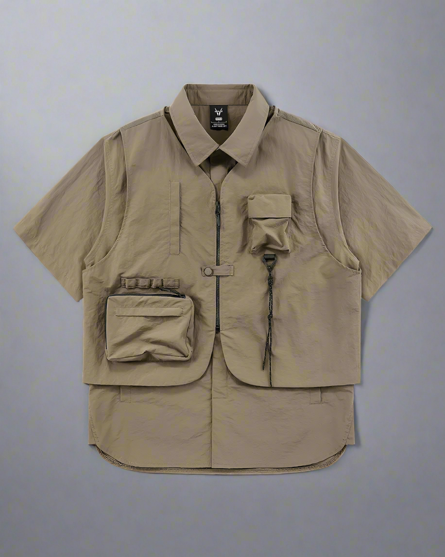 Chemise de Performance à Manches Courtes Adaptative - chemise technique - Chemise Adaptative à Manches Courtes pour un Style Élégant