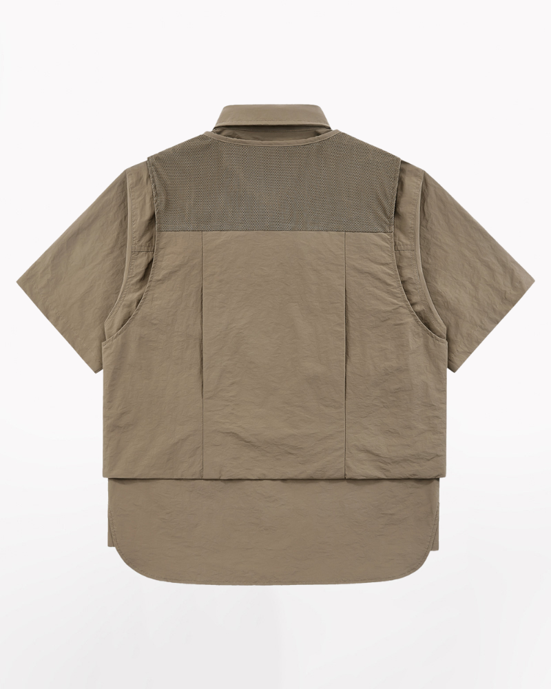 Chemise de Performance à Manches Courtes Adaptative -  mode adaptée - Chemise Adaptative à Manches Courtes pour un Style Élégant