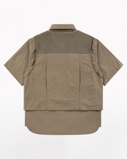 Chemise de Performance à Manches Courtes Adaptative -  mode adaptée - Chemise Adaptative à Manches Courtes pour un Style Élégant