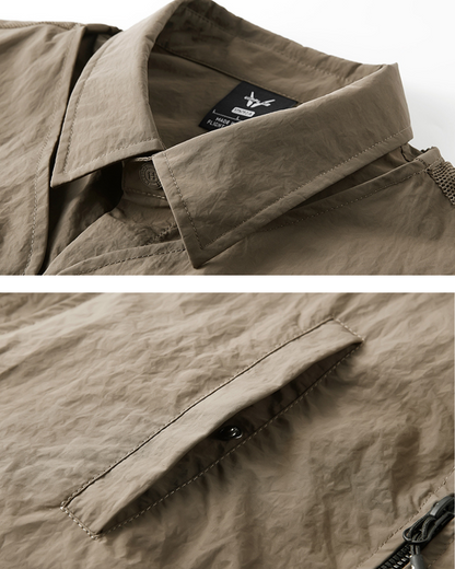Chemise de Performance à Manches Courtes Adaptative -  polyester - Chemise Adaptative à Manches Courtes pour un Style Élégant