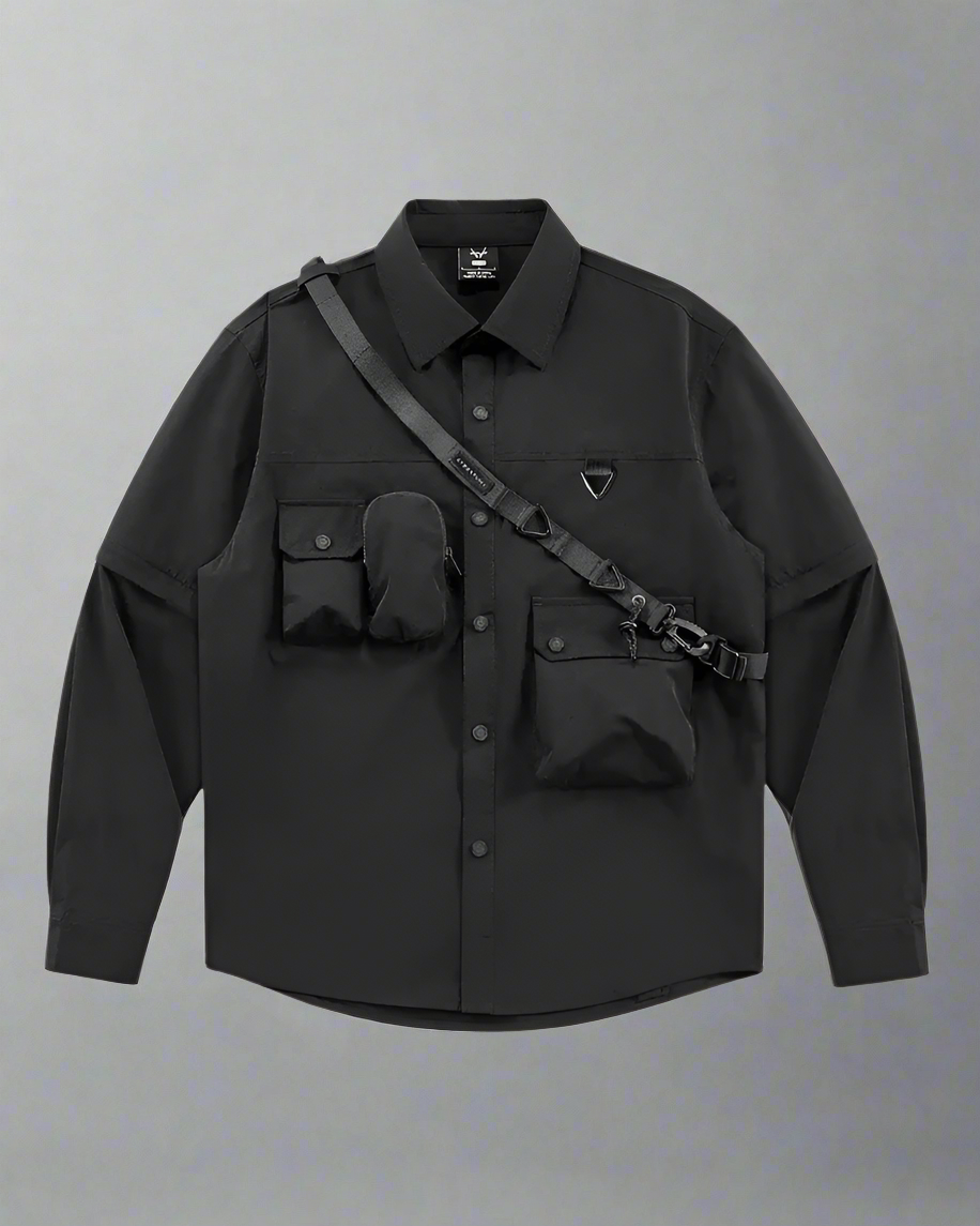 Chemise de Poche Multi-Usage - chemise multi-usage - Chemise Multi-Usage à Manches Détachables et Poches