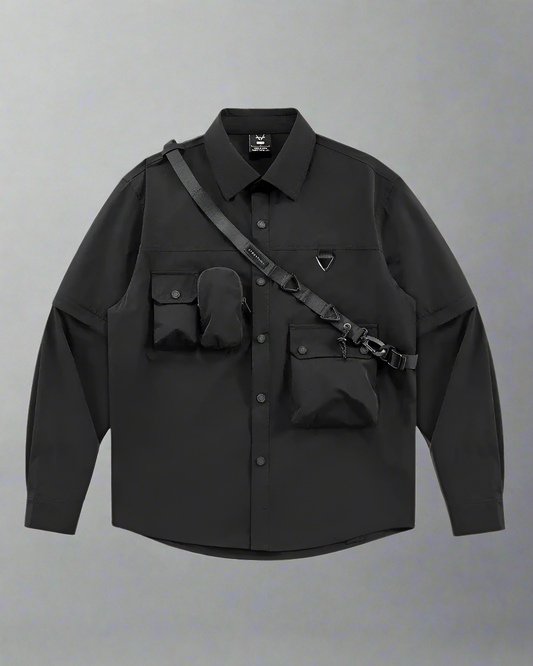 Chemise de Poche Multi-Usage - chemise multi-usage - Chemise Multi-Usage à Manches Détachables et Poches