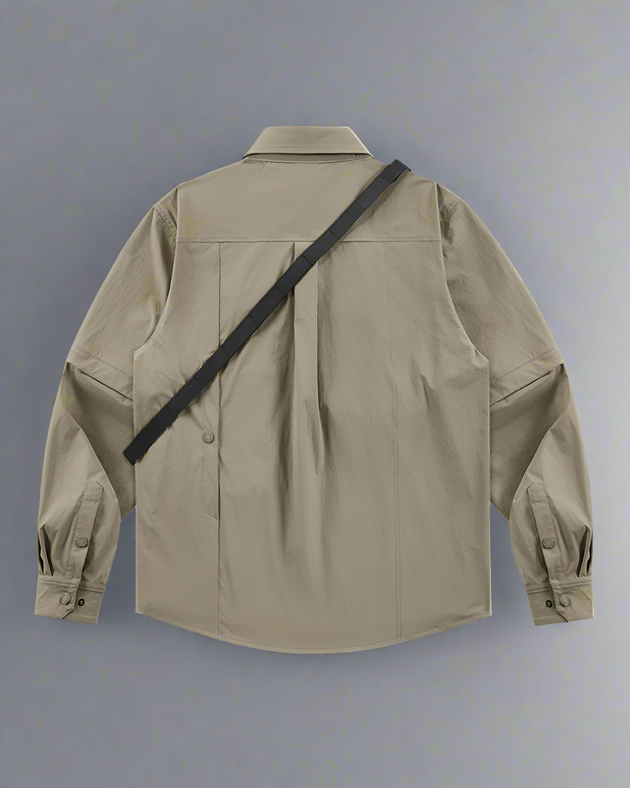 Chemise de Poche Multi-Usage -  poche fonctionnelle - Chemise Multi-Usage à Manches Détachables et Poches