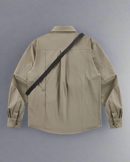 Chemise de Poche Multi-Usage -  poche fonctionnelle - Chemise Multi-Usage à Manches Détachables et Poches
