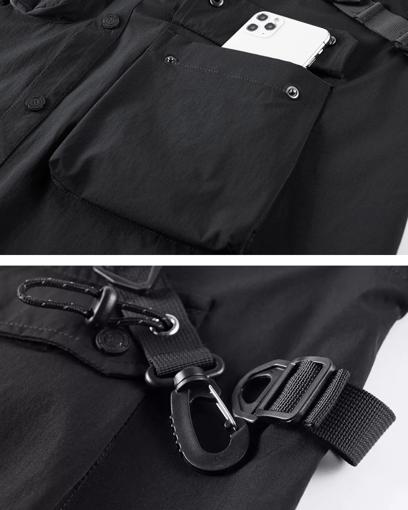 Chemise de Poche Multi-Usage -  vêtements de travail - Chemise Multi-Usage à Manches Détachables et Poches