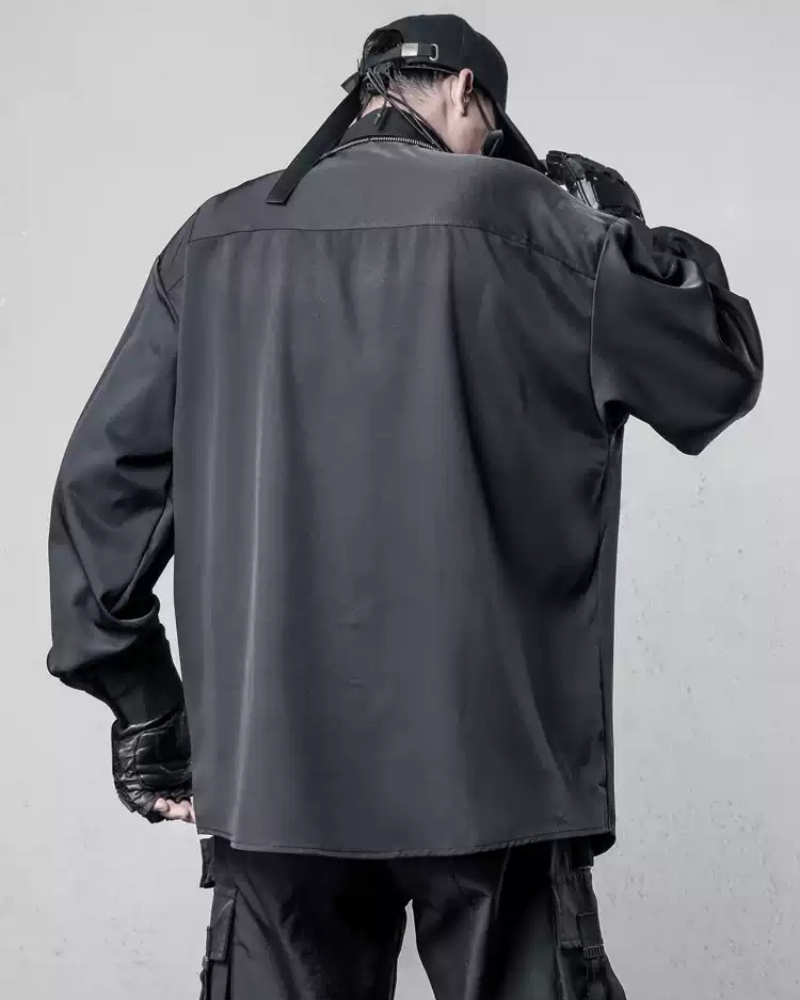 Chemise Haut Cargo Adaptable avec Couture en Ruban - chemise fonctionnelle - Chemise Cargo Adaptable avec Couture en Ruban
