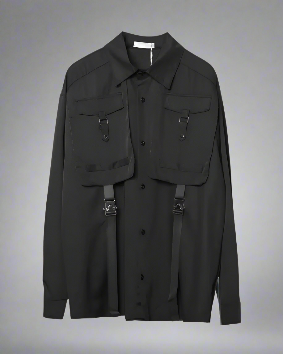 Chemise Haut Cargo Adaptable avec Couture en Ruban -  style unique - Chemise Cargo Adaptable avec Couture en Ruban
