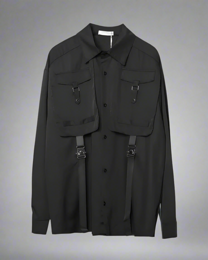 Chemise Haut Cargo Adaptable avec Couture en Ruban -  style unique - Chemise Cargo Adaptable avec Couture en Ruban
