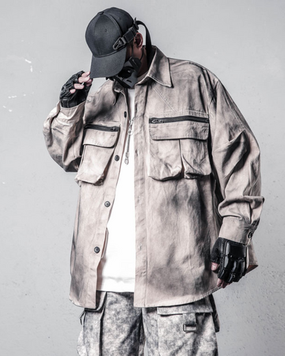 Chemise Haut Cargo Tie-Dye Coloré - chemise tie-dye - Chemise Haut Cargo Tie-Dye Coloré pour un Style Unique