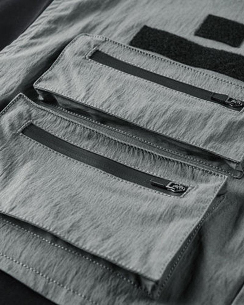 Chemise Haut Chic à Manches Courtes Superposées -  manches courtes - Chemise Chic à Manches Courtes au Style Urbain