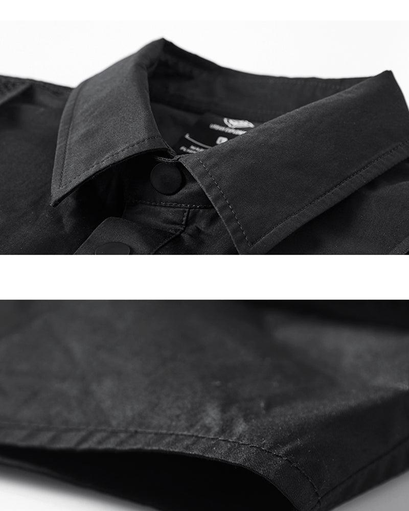 Chemise Haut Superposé Noir Chic -  design innovant - Chemise Haut Superposé Noir Chic pour un Style Unique