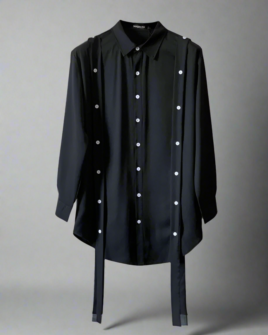 Chemise Haut surdimensionné avec bordure élégante - chemise - Chemise surdimensionnée élégante pour un style techwear