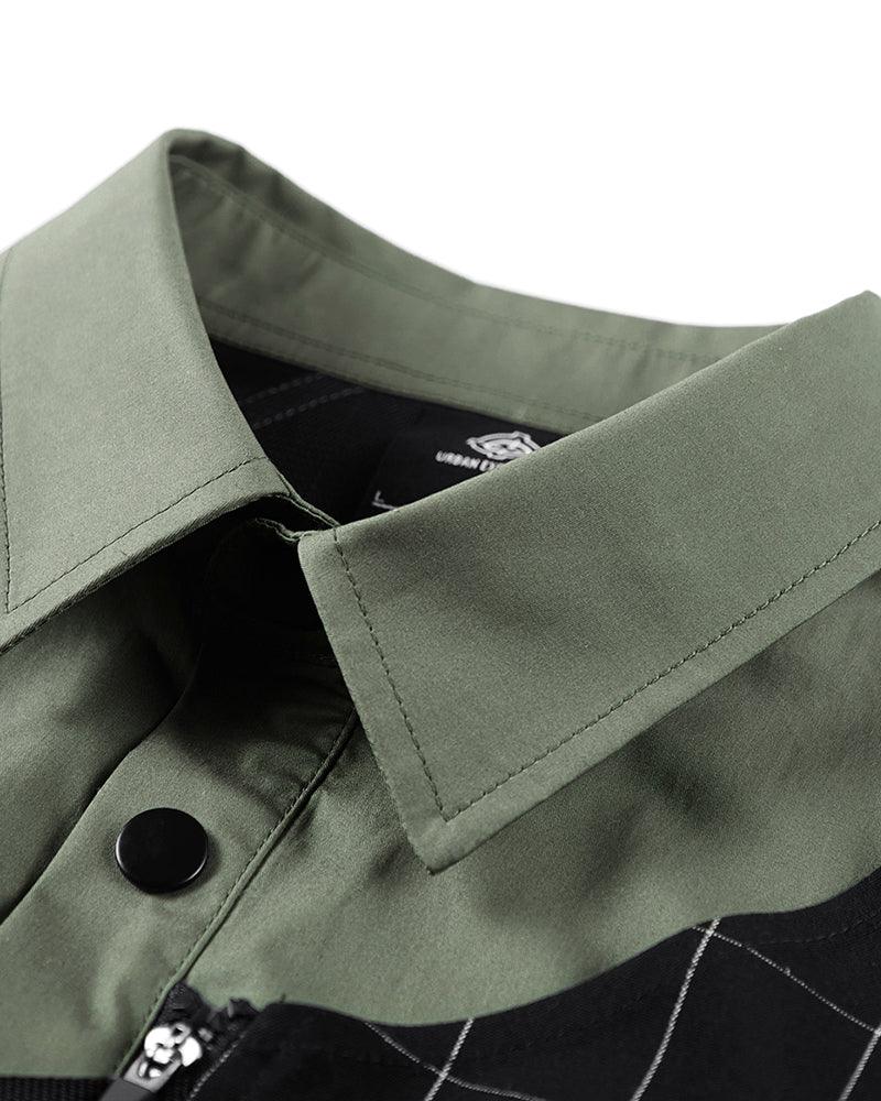 Chemise Haut Tech Style Urbain Superposé -  mode urbaine - Chemise urbaine superposée avec poches fonctionnelles