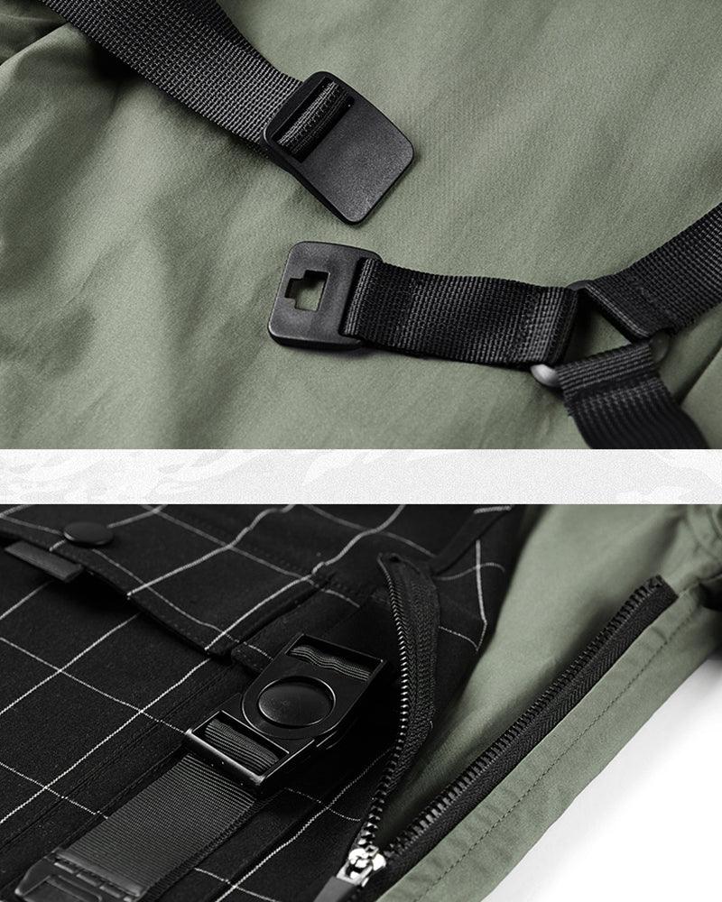Chemise Haut Tech Style Urbain Superposé -  poche zippée - Chemise urbaine superposée avec poches fonctionnelles