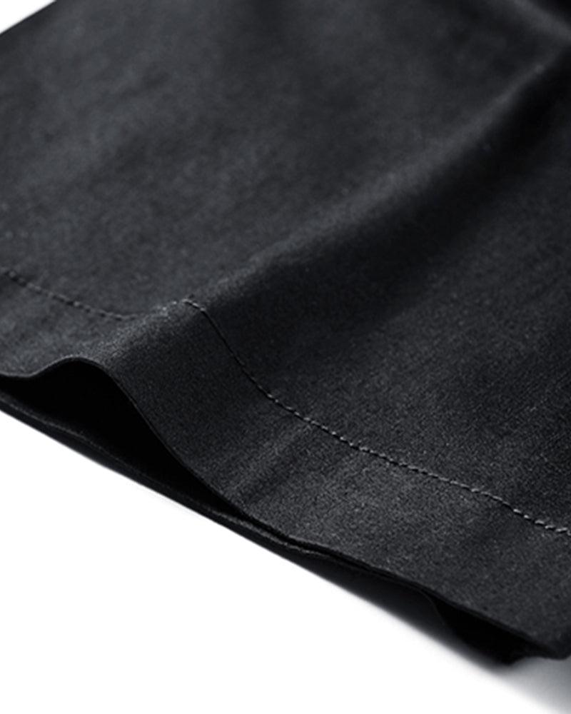 Chemise Haut Techwear Patchwork Dynamique - chemise techwear - Chemise Haut Techwear Patchwork en Noir