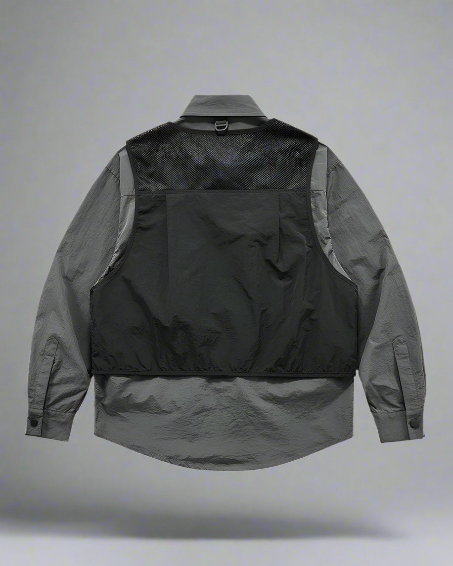 Chemise à Poches Fonctionnelle en Couches -  chemise durable - Chemise à Poches Fonctionnelle pour Style Techwear