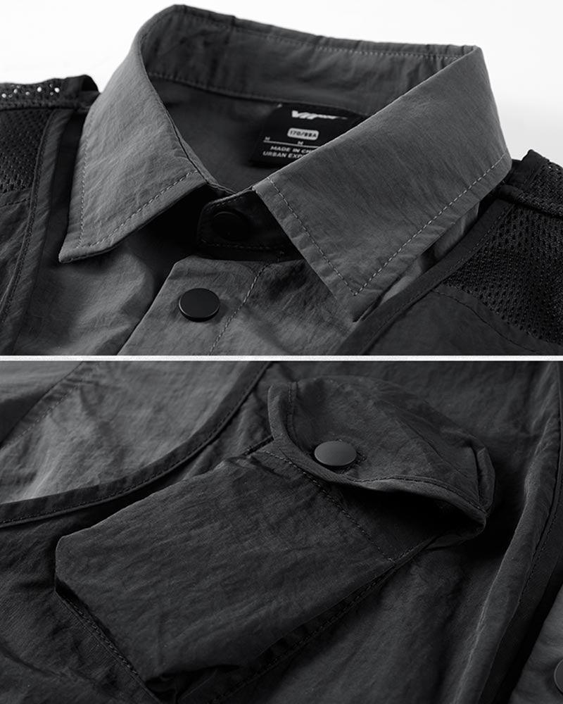 Chemise à Poches Fonctionnelle en Couches -  confort et style - Chemise à Poches Fonctionnelle pour Style Techwear