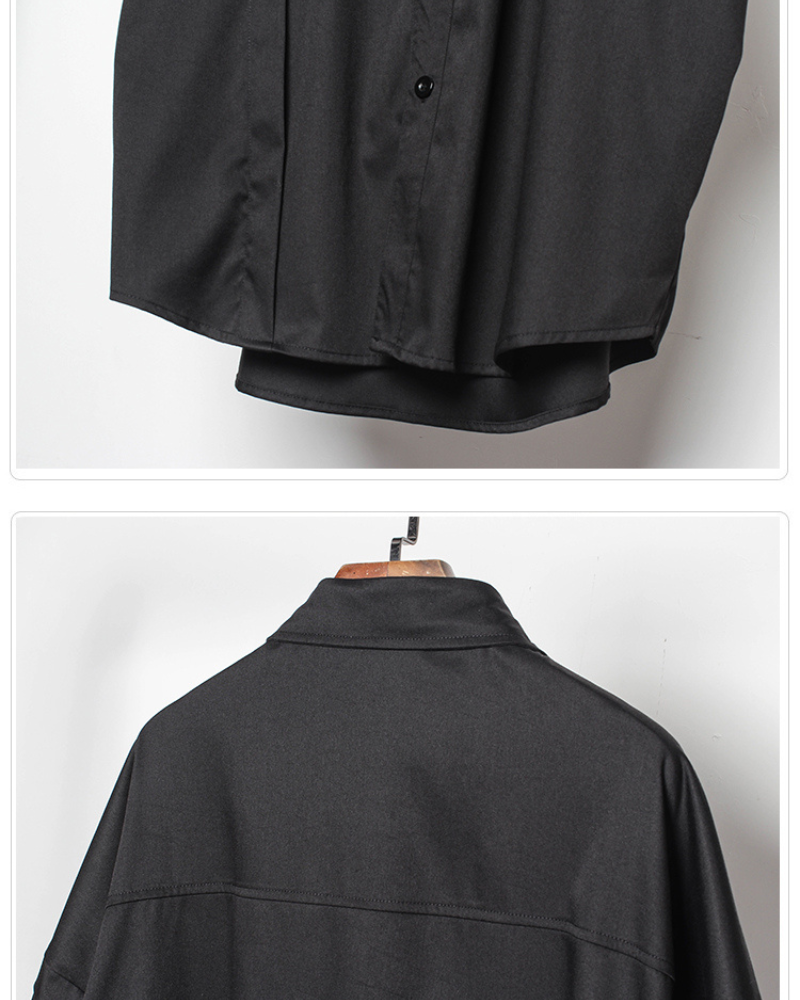 Chemise Urbaine Oversize en Bold - chemise oversize - Chemise Urbaine Oversize Noir pour un Style Moderne