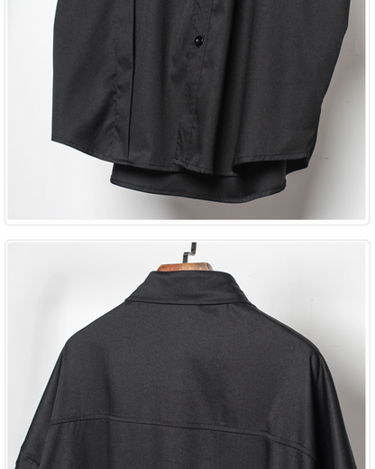 Chemise Urbaine Oversize en Bold - chemise oversize - Chemise Urbaine Oversize Noir pour un Style Moderne