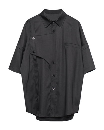 Chemise Urbaine Oversize en Bold -  noir - Chemise Urbaine Oversize Noir pour un Style Moderne