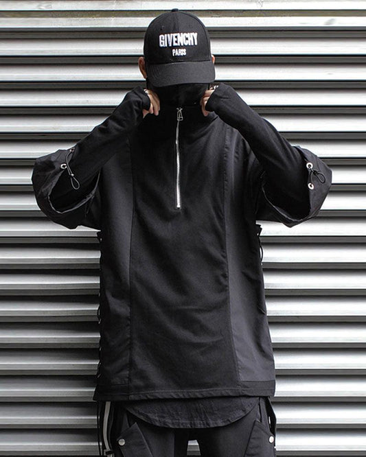 Chemise Zip-Tech Polyvalent - polo techwear futuriste - Chemise Zip-Tech Polyvalente pour l'exploration urbaine