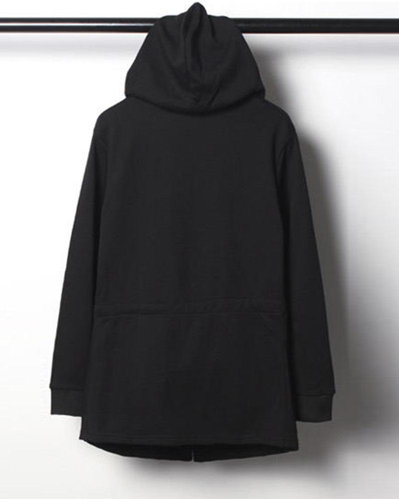 Cloak à Capuche Mystic Shadow -  vêtements cyberpunk - Cloak à Capuche Noir Techwear pour un Style Unique