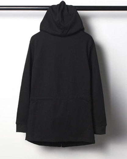 Cloak à Capuche Mystic Shadow -  vêtements cyberpunk - Cloak à Capuche Noir Techwear pour un Style Unique