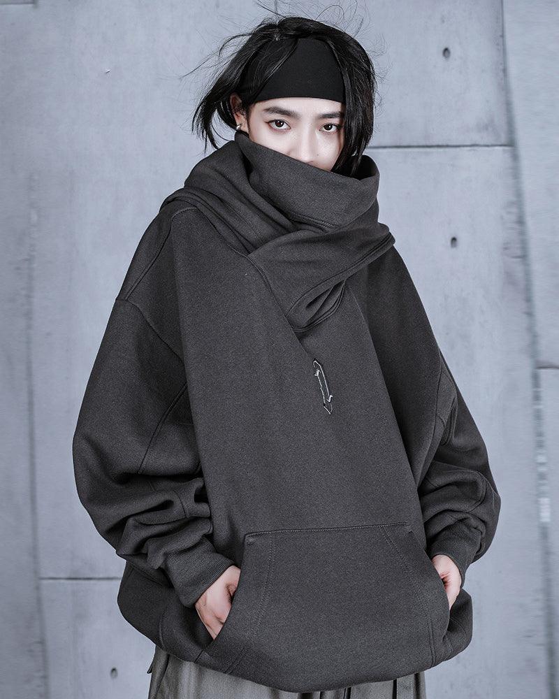 Combo Écharpe à Capuche Chic - hoodie techwear urbain - Écharpe à Capuche Chic pour un Style Urbain Unique