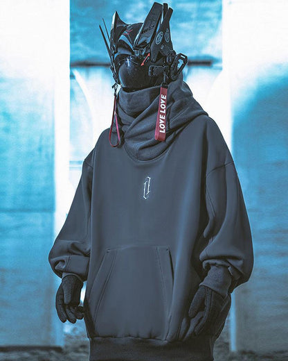 Combo Écharpe à Capuche Chic -  techwear - Écharpe à Capuche Chic pour un Style Urbain Unique