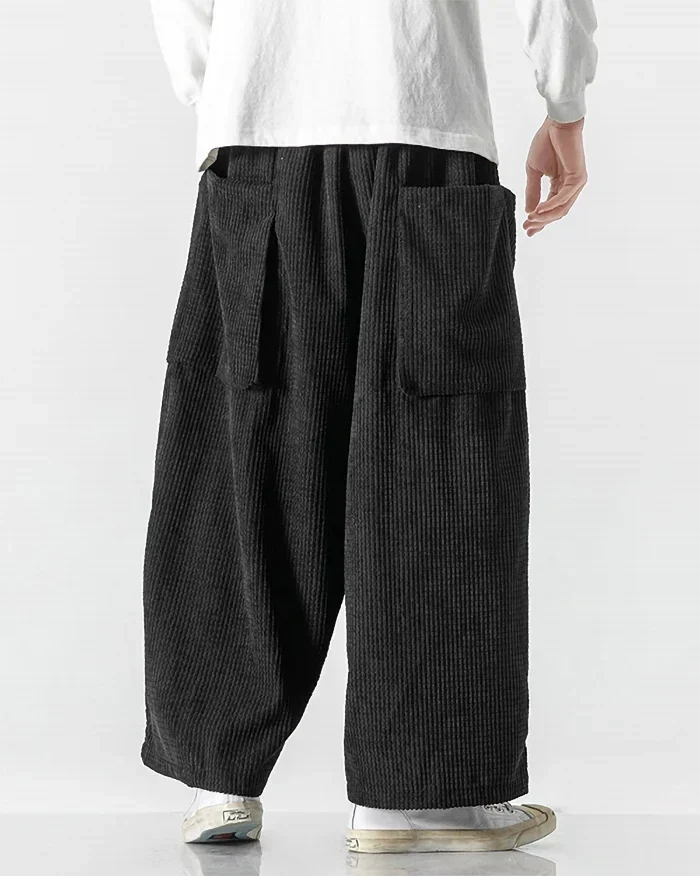 Pantalons Cargo en Velours Côtelé Chic