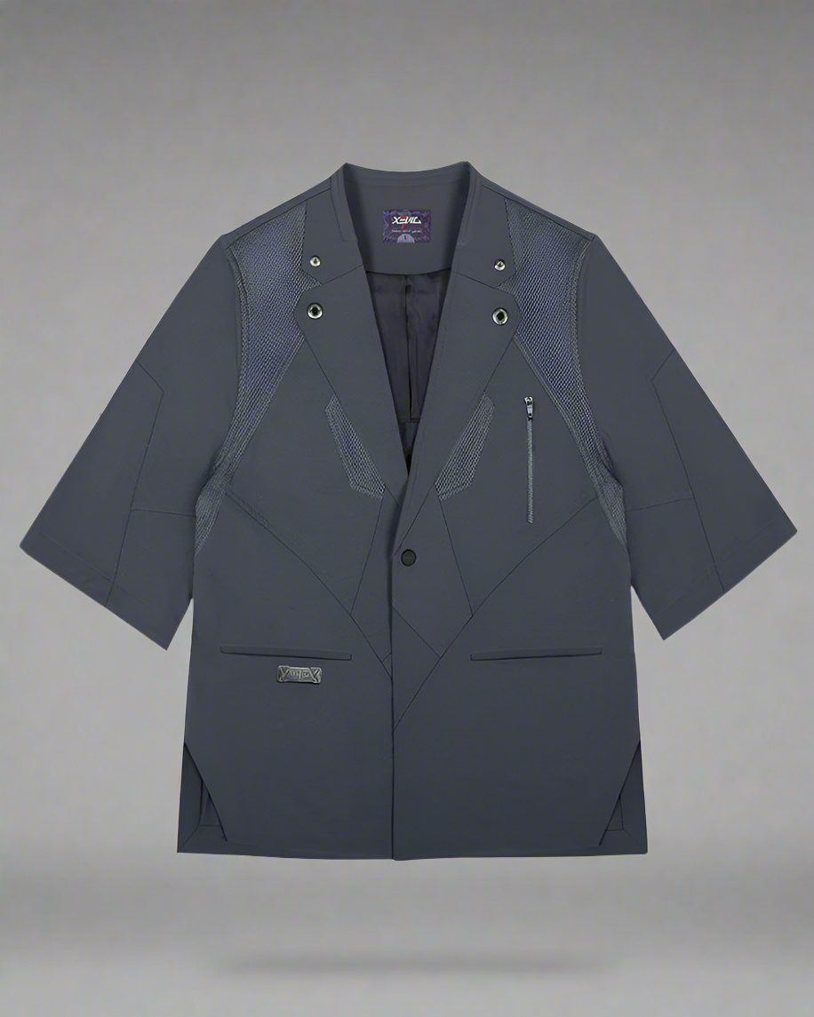 Costume Cyberpunk à Manches Courtes -  vêtements cyberpunk - Costume Cyberpunk à Manches Courtes au Style Épuré