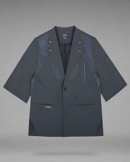 Costume Cyberpunk à Manches Courtes -  vêtements cyberpunk - Costume Cyberpunk à Manches Courtes au Style Épuré