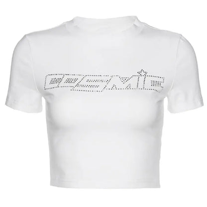 Crop Top Cosmique -  décalé - Crop Top Cosmique pour un Style Élégant et Décontracté