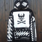 Hoodie zippé au style futuriste