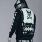 Hoodie zippé au style futuriste