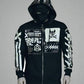 Hoodie zippé au style futuriste