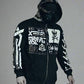 Hoodie zippé au style futuriste