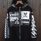 Hoodie zippé au style futuriste