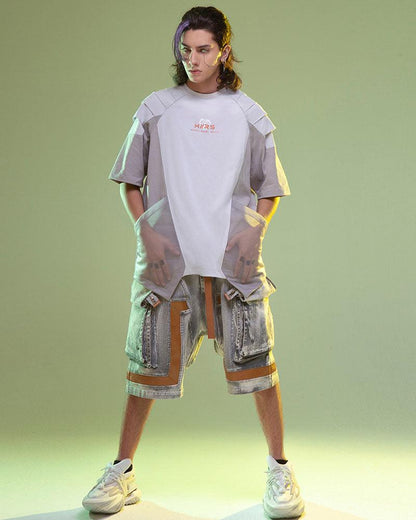 Shorts Cargo en Jean Futuristes