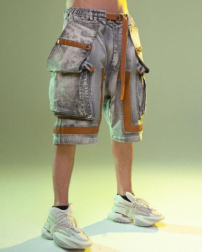 Shorts Cargo en Jean Futuristes