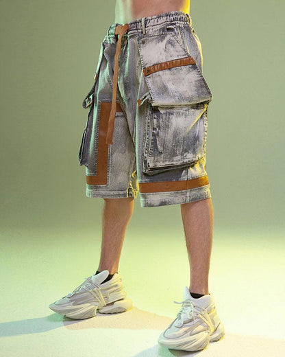 Shorts Cargo en Jean Futuristes