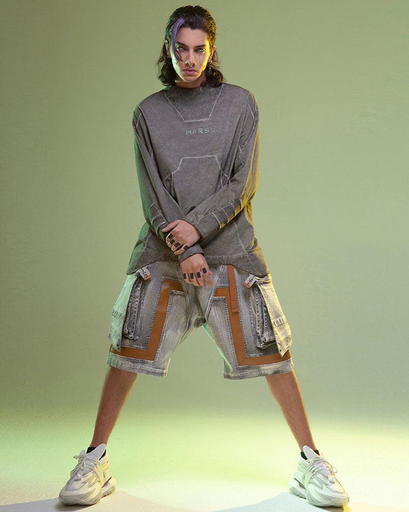 Shorts Cargo en Jean Futuristes