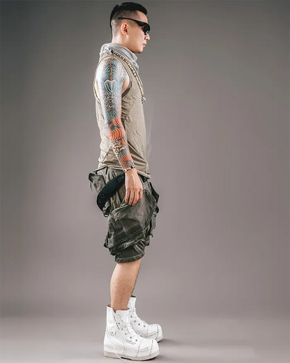 Shorts de style cyberpunk futuriste