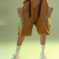 Shorts Cargo en Denim Lavé Futuristes