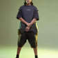 Shorts Cargo en Denim Lavé Futuristes