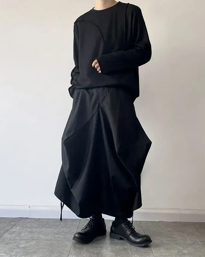 Design Hakama Contemporain Chic -  pantalons élégants - Pantalons Hakama Chic pour un Style Élégant