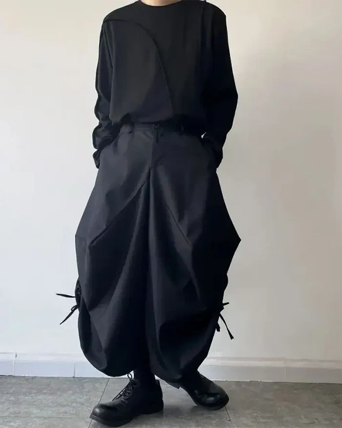Design Hakama Contemporain Chic -  confort - Pantalons Hakama Chic pour un Style Élégant